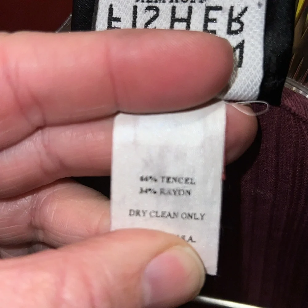 Eileen Fisher Burgundy Blouse Small - Picture 7 of 7